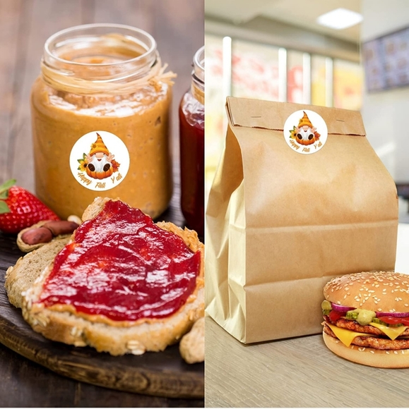 50 ct HAPPY FALL Y'ALL Label Stickers Roll, 1.5 inch Thanksgiving Autumn - Picture 5 of 9